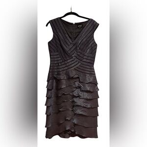 Vintage Adrianna Papell Black Layered Mini Dress